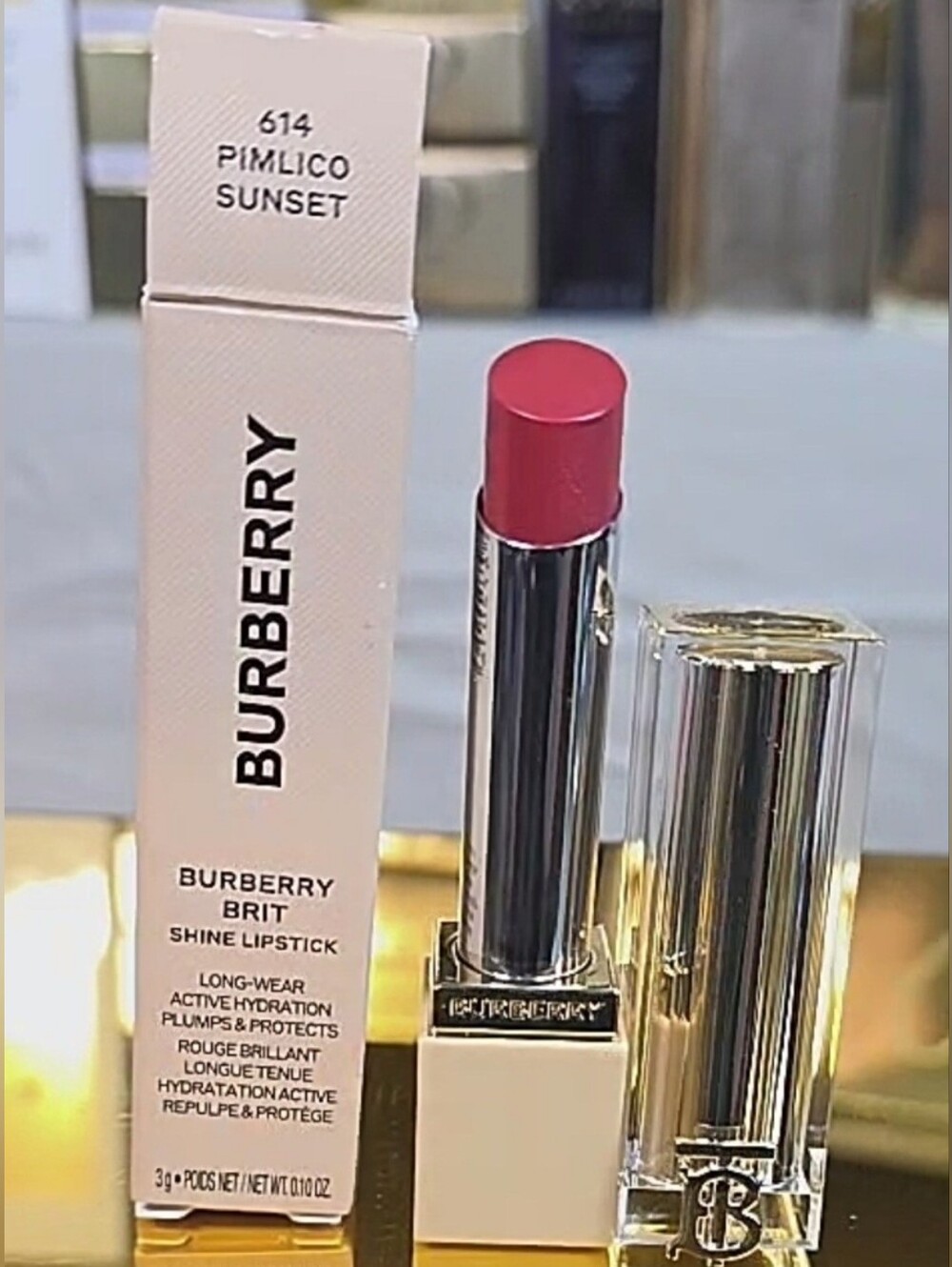 Burberry Brit Shine Lipstick Pimlico Sunset New In Box